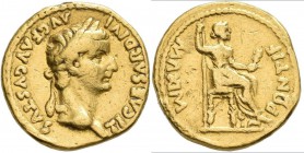 Tiberius (14 - 37): AV-Aureus, Lugdunum, 7,5 g, Calicó 305, Cohen 15, Kampmann 5.1, fast sehr schön.
 [taxed under margin system]