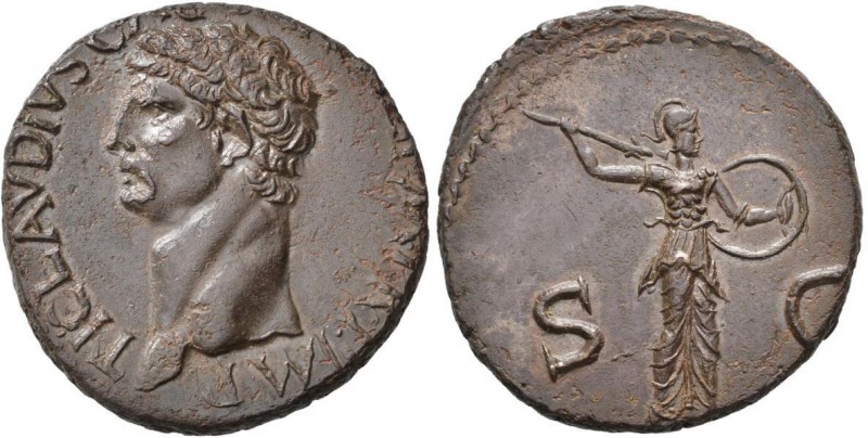 Claudius (41 - 54): Æ-As, 11,30 g, Kampmann 12.26, RIC 100, Exemplar der Auktion...