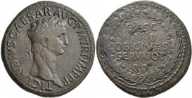 Claudius (41 - 54): Æ-Sesterz, 27,77 g, Kampmann 12.22, RIC 96, fast sehr schön.
 [taxed under margin system]