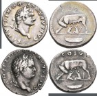 Domitian (69 - 81 - 96): Lot 2 Stück, AR-Denar, 3,15/3,19 g, sehr schön, sehr schön-vorzüglich.
 [taxed under margin system]