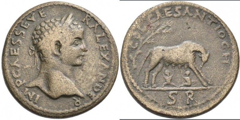 Severus Alexander (221 - 222 - 235): Pisidien, Antiochia, Æ-27,4 mm, 22,5 g, sch...