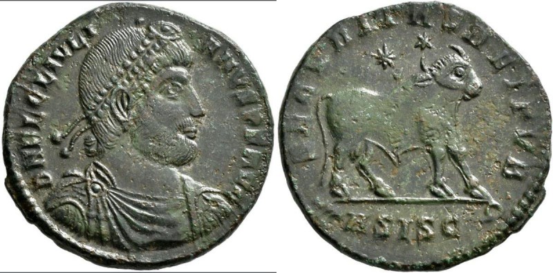 Iulianus II. (355 - 360 - 363): AE Doppelmaiorina (8,80g), Siscia (Sisak), 1. Of...