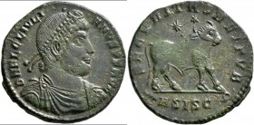 Iulianus II. (355 - 360 - 363): AE Doppelmaiorina (8,80g), Siscia (Sisak), 1. Offizin, 361-363 n.Chr. Av.: D N FL CL IVLI-ANVS P F AVG, Büste mit Perl...