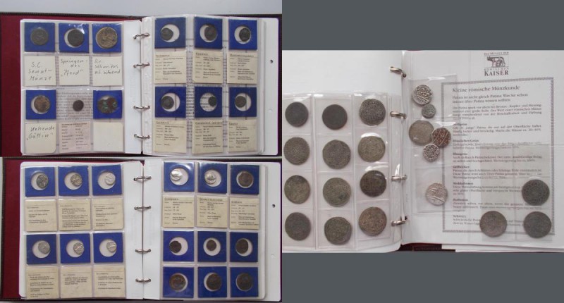 Römische Münzen: Ein Album mit über 100 Münzen, überwiegend Römische, dabei auch...