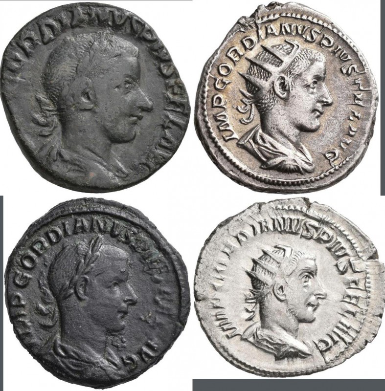 Antike: Lot 25 antike Silber- und Bronzemünzen, meist Gordianus III. 238-244, Se...