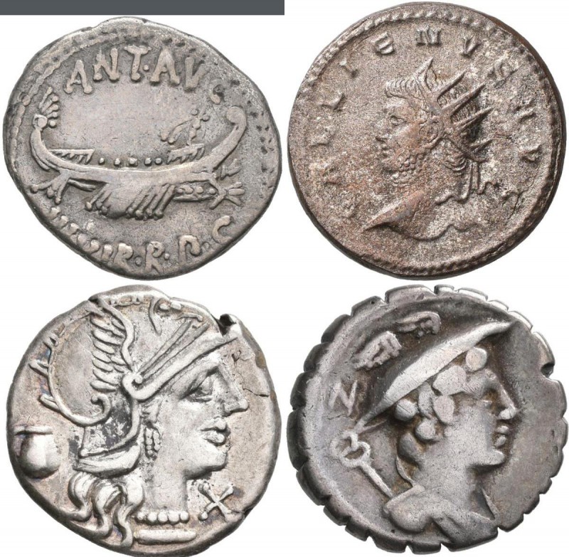 Antike: Lot 10 Silbermünzen aus der Römischen Republik und aus der Römischen Kai...