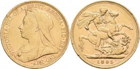 Australien: Victoria 1837-1901: Sovereign 1895 S (Sydney), KM # 13, Friedberg 23. 7,94 g, 917/1000 Gold. Randschäden, sehr schön.
 [plus 0 % VAT]