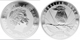 Australien: Elizabeth II. 1952-,: 30 Dollars 2009 P, Silber Kookaburra, 1 Kilo 999/1000 Silber, KM# 1115. In Original Kapsel, stempelglanz.
 [taxed u...