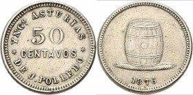 Kuba: 50 Centavos Token 1876. Yngo Asturias de J. Polledo. 4,65 g, Ku-Ni Legierung. Rulau-Mat 51. Kratzer, sehr schön.
 [taxed under margin system]
