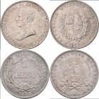 Uruguay: Lot 2 Stück, Peso 1893, KM 17a, 24,7 g und Peso 1917, KM 23, 25 g, sehr schön.
 [taxed under margin system]