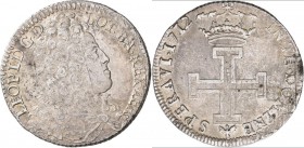Frankreich: Lothringen, Leopold I. 1697-1729: Teston 1712, Nancy. Druchmesser ca. 27,5mm, 8,42 g. Flon S. 891, Nr. 78. Justierspuren / Kratzer, sehr s...