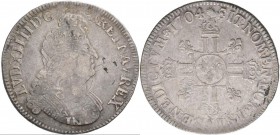 Frankreich: Louis XIV. 1643-1715: Ecu 1704 A, Paris, Davenport 1320, Gadoury 224, 26,7 g, schön-sehr schön.
 [taxed under margin system]