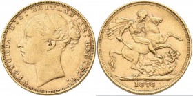 Großbritannien: Victoria 1837-1901: Sovereign 1878, KM# 752, Friedberg 388. 7,95 g, 917/1000 Gold, sehr schön.
 [plus 0 % VAT]