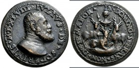 Italien: Toskana, Cosimo I. de Medici 1519-1574: Bronzemedaille 1548 unsigniert, auf Giuliano Soderini (1491-1544). Dessen Brustbild nach rechts / Dre...