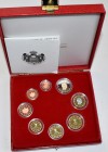 Monaco: Albert II. 2005-,: Kursmünzensatz 2006, 1 Cent bis 2 Euro, im Etui mit Umkarton (etwas Fleckig/Klebereste und leicht bestossen) und Zertifikat...