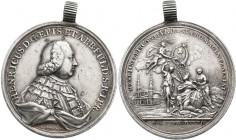 Altdeutschland und RDR bis 1800: Fulda Abtei, Heinrich VIII. von Bibra 1759 - 1788: Silbermedaille 1763 (Chronogramm) von I.L. Oexlein. auf die Huldig...