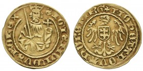 Altdeutschland und RDR bis 1800: Nürnberg: Goldgulden o. J. (1414-1419), mit Brustbild König Sigismund I. von Luxemburg, 3,45 g, Friedberg 1798, Slg. ...