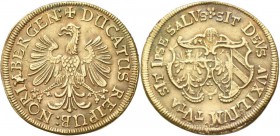 Altdeutschland und RDR bis 1800: Nürnberg: Dukat 1640, Friedenswunschdukat, vgl. Kellner 63, vgl. Slg. Erlanger 515, Friedberg 1826, galvanoplastische...