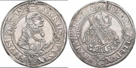 Altdeutschland und RDR bis 1800: Sachsen, Johann Friedrich der Großmütige und Moritz 1541-1547: Taler 1546, Annaberg. Davenport 9730, Schnee 108. 28,7...