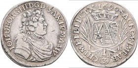 Altdeutschland und RDR bis 1800: Sachsen, Johann Georg III. 1680-1691: 1/3 Taler 1690 IK. Kohl 286. 7,59g. Sehr schön.
 [plus 7 % import fees]