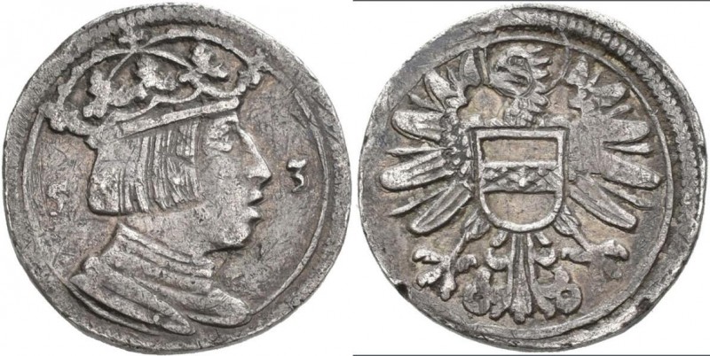 Haus Habsburg: Ferdinand I. 1521-1564: Silberne Miniaturmedaille 1553, unsignier...