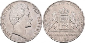 Bayern: Ludwig I. 1825-1848: Doppeltaler (3 1/2 Gulden) 1847, AKS 74, Jaeger 65, seltener Jahrgang, Auflage: nur 11905, Kratzer, sehr schön.
 [taxed ...