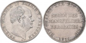Preußen: Friedrich Wilhelm IV. 1840-1861: Ausbeutetaler 1859 A, AKS 79, Jaeger 85, 18,45 g. Sehr schön.
 [taxed under margin system]
