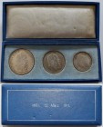 Bayern: Luitpold 1886-1912: Lot 3 Münzen: 2 Mark , 3 Mark und 5 Mark 1911 D zum 90. Geburtstag und 25-jährigen Regierungsjubiläum, Jaeger 48/49/50. Im...