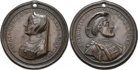 Medaillen alle Welt: Frankreich-Lothringen, Antoine 1508-1544: Bronzemedaille o. J., von St. Urbain), Av: Brustbild des Herzogs nach rechts, Rv: Brust...