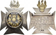 Medaillen alle Welt: Großbritannien: Freimaurer-Bijou 1901, der Westminster Loge No. 110, mit Goldeinlage, Gravuren und Punzierungen auf der Rückseite...