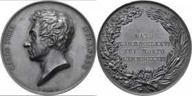 Medaillen alle Welt: Italien, Milano: Bronzemedaille 1821, Stempel von Cossa, auf den Mailänder Schriftsteller Carlo Porta Milanese (1775-1821), 50 mm...