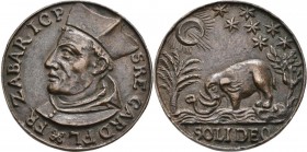 Medaillen alle Welt: Italien-Padova: Bronzemedaille o.J., von Giacomo Zabarella, auf den Kardinal und Juristen Francesco Zabarella (1360-1417), 36,57 ...