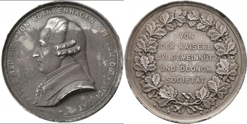 Medaillen alle Welt: Lettland, Riga: Silbermedaille o.J. von W. Kullrich-Berlin,...