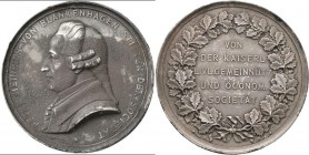Medaillen alle Welt: Lettland, Riga: Silbermedaille o.J. von W. Kullrich-Berlin, auf Peter Heinrich von Blankenhagen und die Kaiserlich -Livländische ...