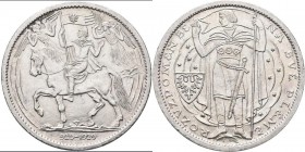 Medaillen alle Welt: Tschechoslowakei: Silbermedaille 1929 von O. Spaniel, 1000 Jahre hl. Wenzel 929-1929, Silber 987/1000, 40,2 mm, 30,15 g, Auflage:...