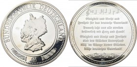 Medaillen Deutschland: Bundesrepublik seit 1945: Silbermedaille o. J., Silber 999,9, 80 mm, 250 g, limitierte Auflage: 1.000 Exemplare, mit Echtheitsz...