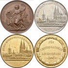 Medaillen Deutschland: Köln: Lot 3 Stück, Bronzemedaille o. J. von Lauer, des Tierschutz-Verein, Für Hervorragende Leistungen, 50 mm, 51,97 g, winz. K...