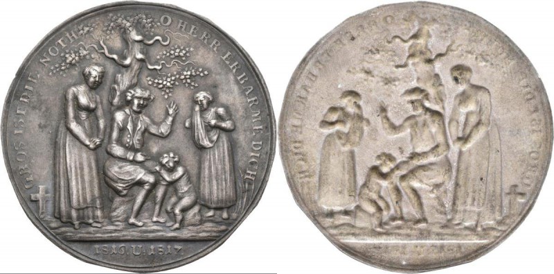 Medaillen Deutschland: Nürnberg: Einseitiger Silberabschlag 1817 der Medaille 18...
