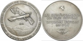 Medaillen Deutschland - Geographisch: Stuttgart: versilberte Bronzemedaille 1936, Sternflug zum Cannstatter Wasen, 60 mm, 93,5 g. Kaiser 1167, vorzügl...