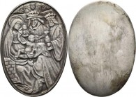 Medaillen - Religion: Süddeutschland: Ovale einseitige Zinnplakette o. J. , 56 x 38,8 mm, 17,7 g, sehr schön-vorzüglich.
 [taxed under margin system]...