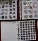 Alle Welt: 3 Alben voll mit Münzen aus der ganzen Welt, hoher Anteil an Silbermünzen !! Album 1 beinhaltet: Kleinmünzen RDR, Gedenkmünzen CSSR, Ungarn...