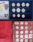Alle Welt: Ein Münzenalbum und eine Box mit Münzen aus aller Welt, dabei auch DM, Silbermünzen, DDR, Frankreich, Russland u.s.w.
 [taxed under margin...