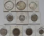Brasilien: Kleines Lot 10 Silbermünzen (200 - 2.000 Reis) sowie 22 Münzen aus unedlen Metallen aus Brasilien überwiegend um 1900.
 [taxed under margi...