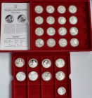 China - Volksrepublik: Lot 25 Münzen zu 5 Yuan (17) und 10 Yuan (8) 1983 - 1992 mit diversen Motiven wie 3000 Jahre Chinesische Kultur / Berühmte Pers...