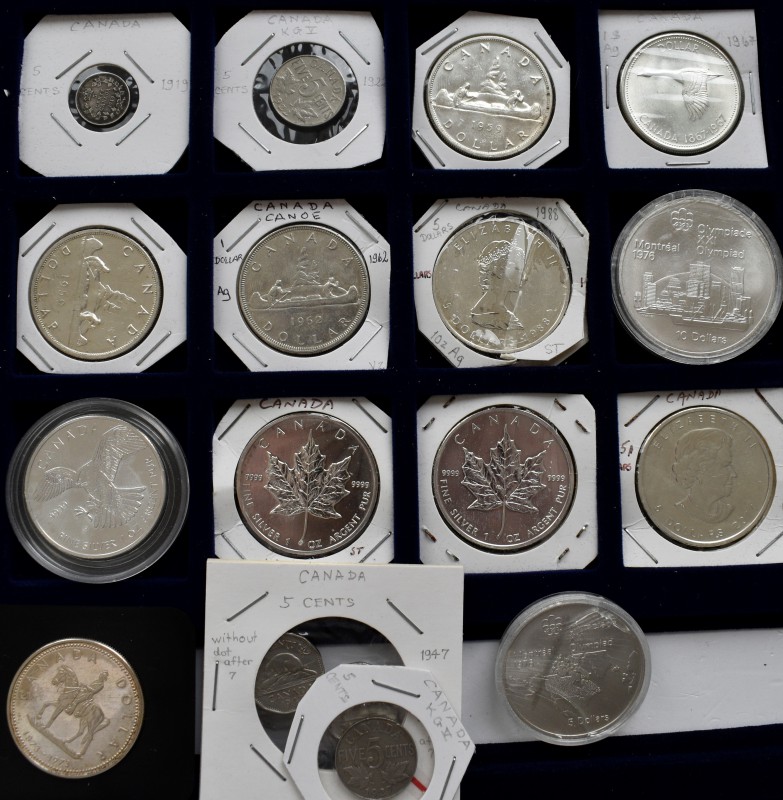 Kanada: Kleine Partie ab 1919, dabei Kanus, Unzen, Olympiade Montreal. Insg. 17 ...