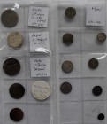 Nepal: Lot 13 Münzen, dabei: Mohar 1971VS (KM# 682), 2 Mohars 1972VS (KM# 695), sowie 3 x Kupfermünze / Paisa und 8 kleinere Silbermünzen (½ Mohar + 1...