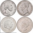 Niederlande: Lot 5 Stück, 2½ Gulden 1848, 1871,1939,1944,1964, sehr schön, sehr schön-vorzüglich, vorzüglich, Stempelglanz.
 [taxed under margin syst...