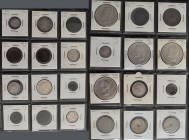 Spanien: Ein Album voll mit Münzen aus Spanien, dabei nicht nur moderne Kleinmünzen nach Jahrgängen sortiert, sonder auch Seltenheiten wie 1 Peseta 18...