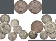 Haus Habsburg: Lot 10 Münzen, dabei: 15 Kreuzer 1682, 6 Kreuzer 1667, 3 Kreuzer 1667, 1696 (2x), 1697, 1701, 170(4?), 1 Kreuzer 1740 W, meist sehr sch...
