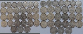 Württemberg: Nettes Lot an 7 x 2 Mark (1876-1914) sowie 21 x 3 Mark (1908-1914, Jaeger 175). Insg. 28 Münzen. Sehr schön bis vorzüglich.
 [taxed unde...